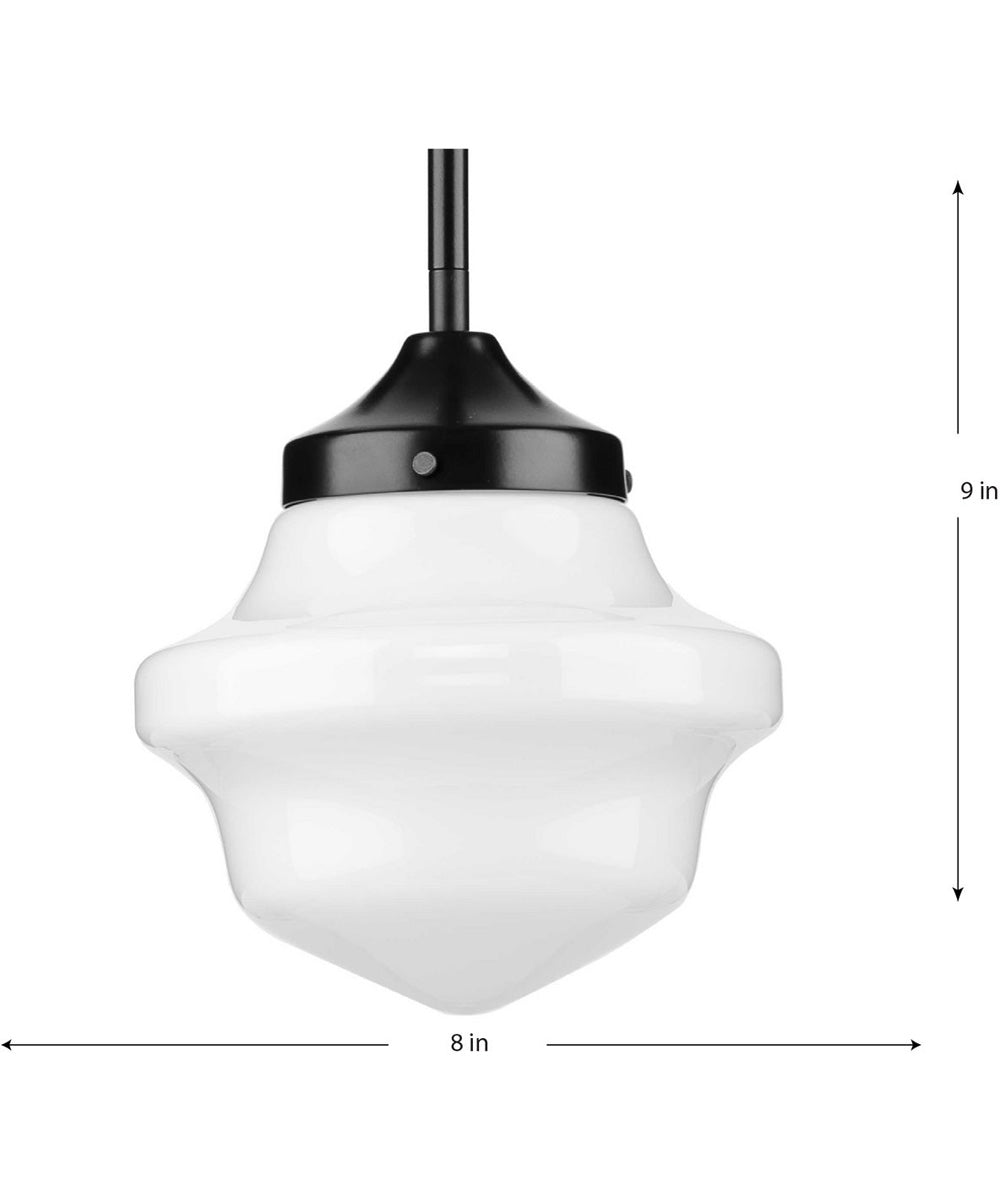 School House 1-Light Mini-Pendant Matte Black