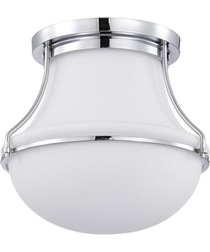 Valdora 1-Light Close-to-Ceiling Polished Nickel
