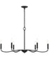 Ilia 6-Light Large Chandelier Matte Black