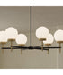 Rigsby 6-Light Medium Chandelier Matte Black and Brushed Gold