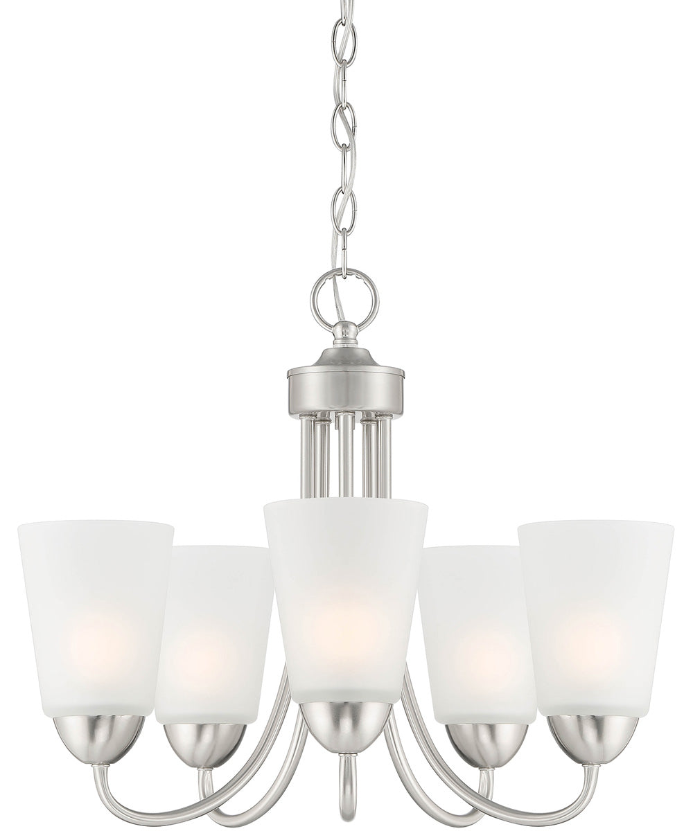 Malone 5 Light Chandelier Brushed Nickel