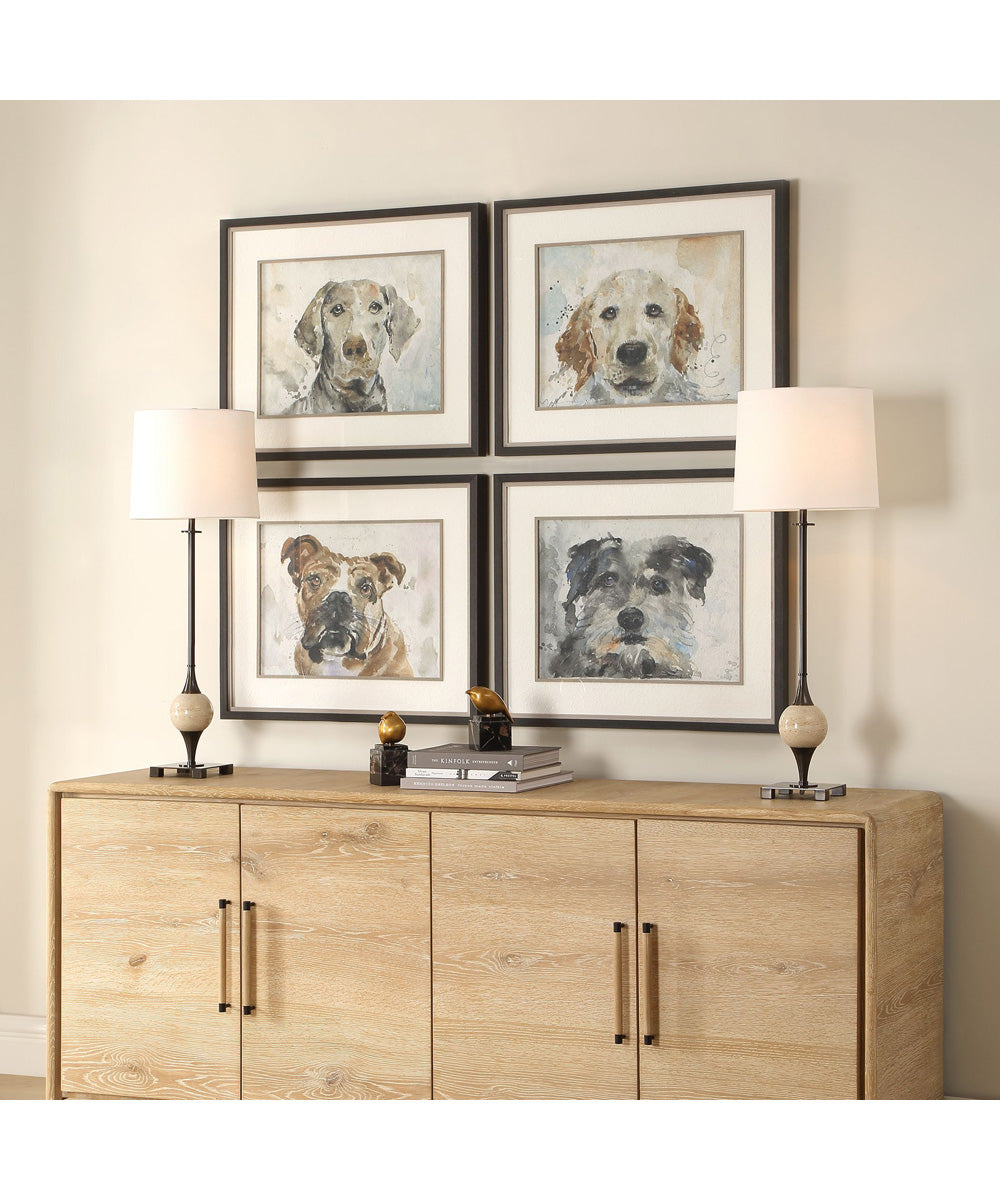 Dog Days Framed Prints Set of 4
