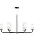 Mack 6-Light Chandelier with Layered Glass Shades Matte Black