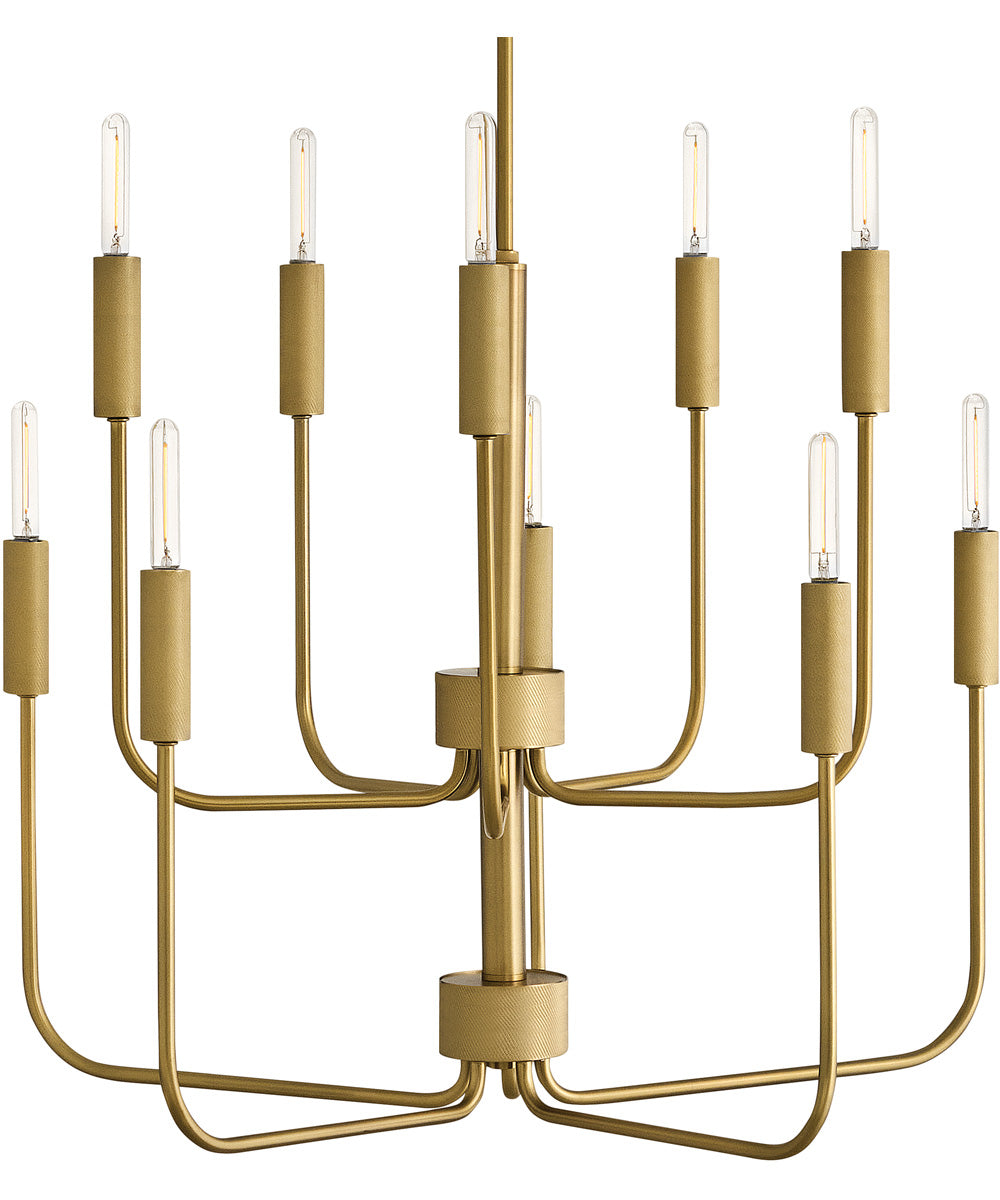 Austen 10-Light Medium Multi Tier in Lacquered Brass