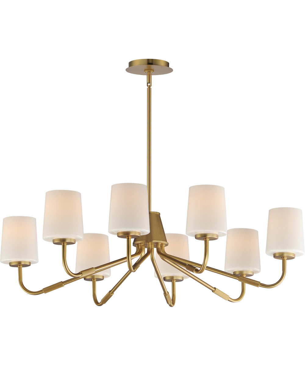 Durham 8-Light Chandelier Natural Aged Brass