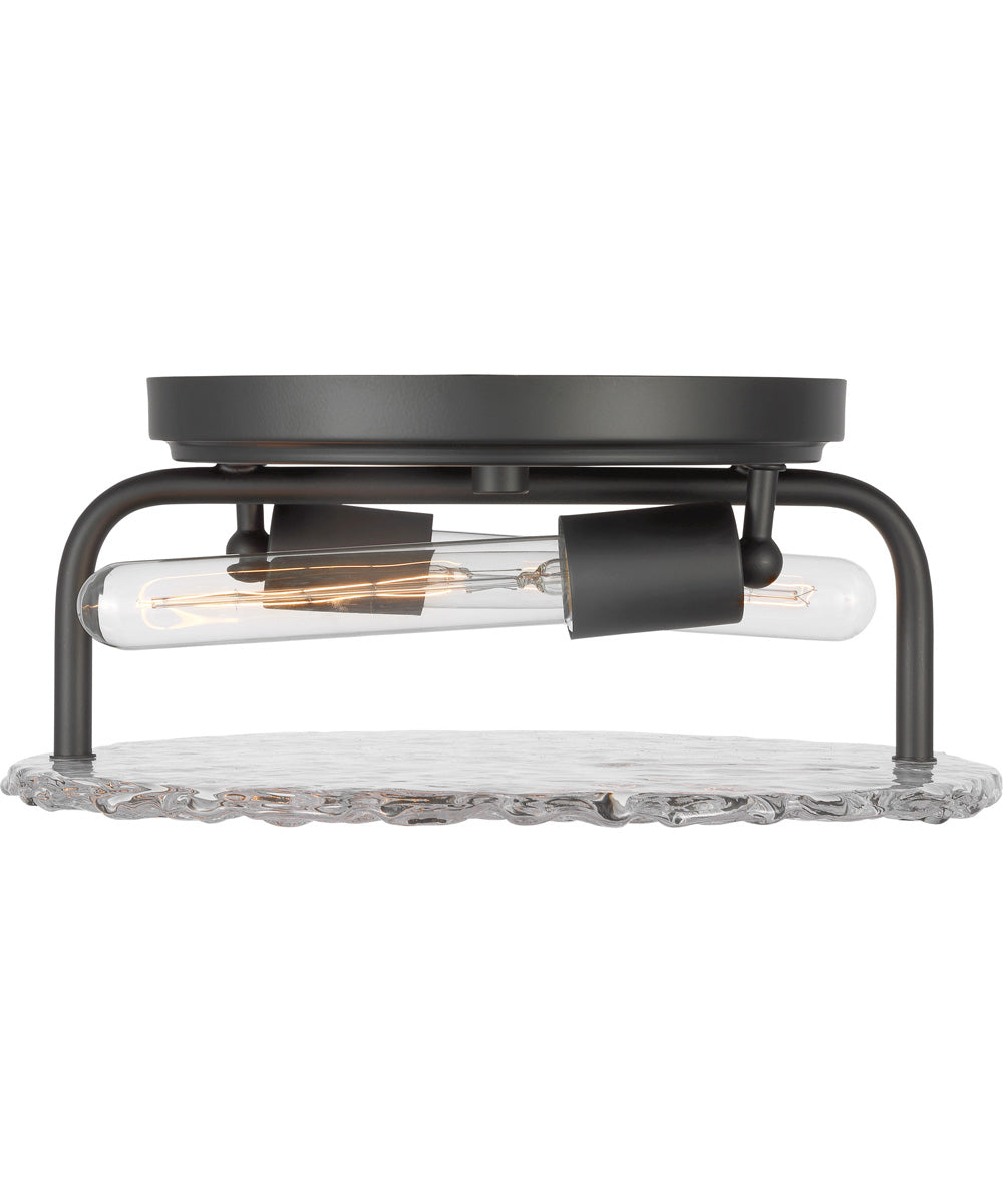 Glacier 2-Light Close-to-Ceiling Matte Black