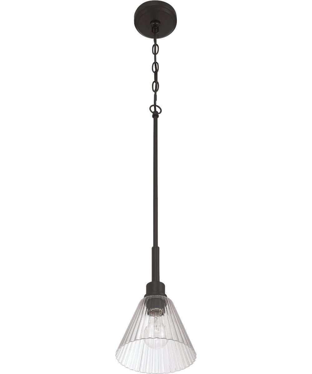 Pleated 1-Light Lighting Flat Black