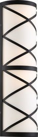 7"W Sylph 4-Light Vanity & Wall Aged Bronze / Satin White