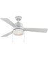 Trevina V 52" 3-Blade Indoor Ceiling Fan with Light Kit White Opal Shade Satin White