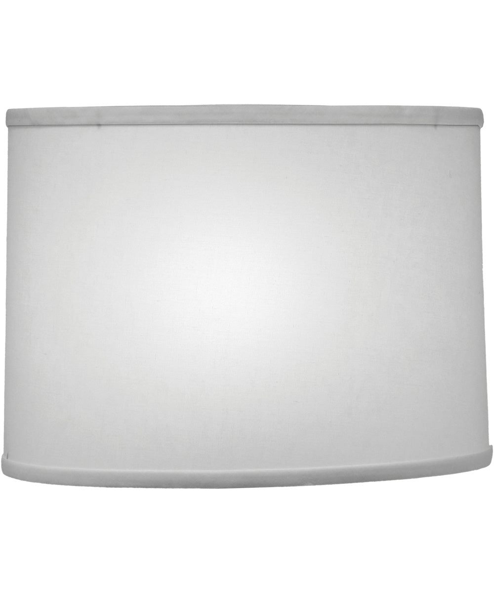 14x15x10 White Butcher Linen Drum Hardback Lampshade