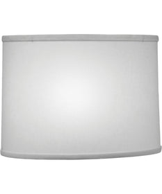 14x15x10 White Butcher Linen Drum Hardback Lampshade