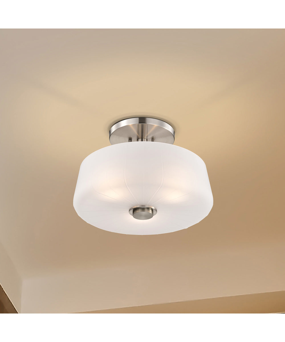 Lune 3-Light Close-to-Ceiling Brushed Nickel