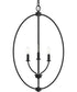Jheni 3-Light Foyer Pendant Matte Black