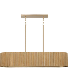 Donovan 5-Light Island White Wash and Matte Brass