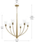 Jheni 6-Light Chandelier with Clear Glass Shades Brushed Gold