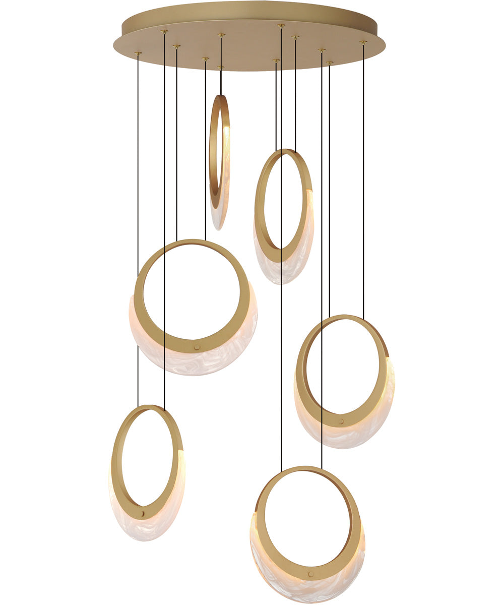 Lyra 6-Light LED Pendant Gold