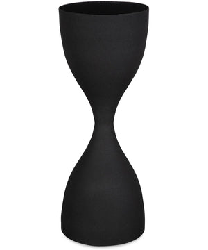 Accent Table in Sandpaper Black with High Gloss Top