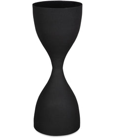Accent Table in Sandpaper Black with High Gloss Top