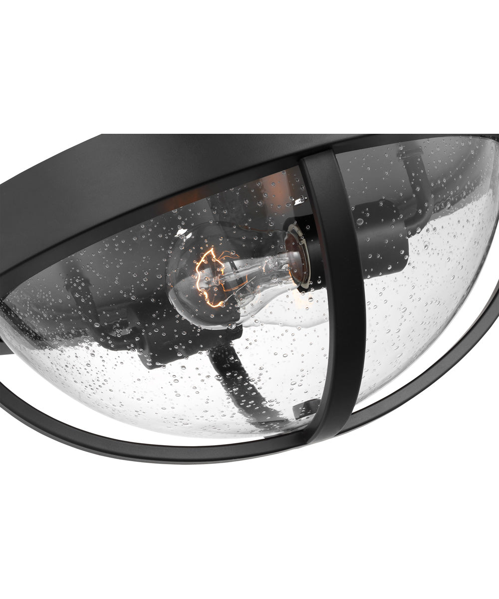 Lincoln 2-Light Close-to-Ceiling Matte Black