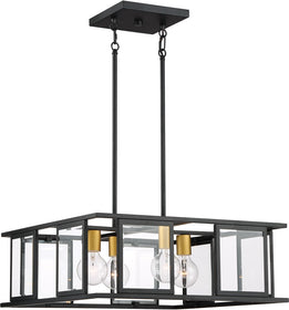 22"W Payne 4-Light Pendant Midnight Bronze
