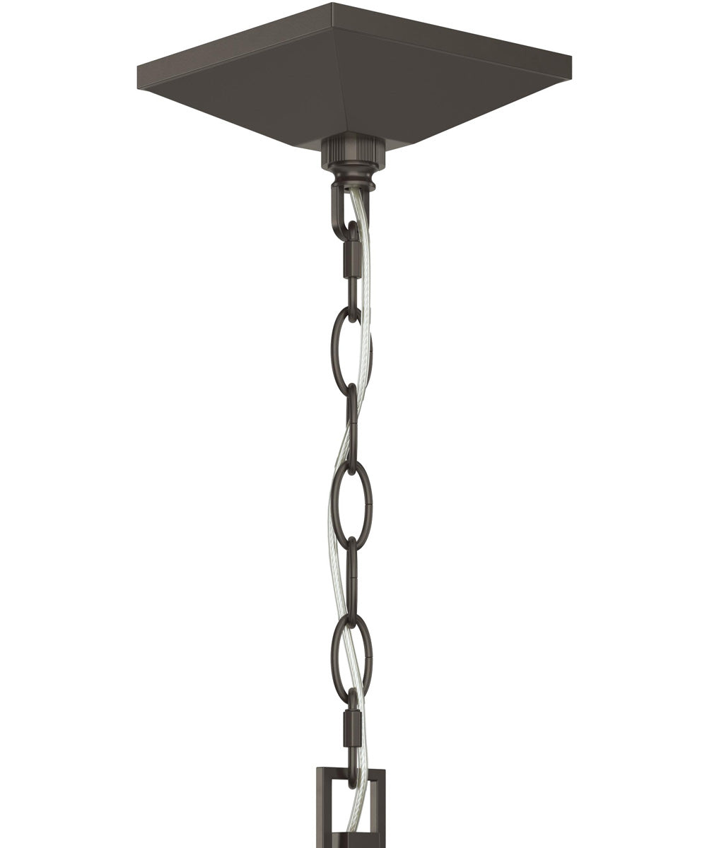 Cantley Outdoor Pendant with Clear Glass Panels Antique Bronze