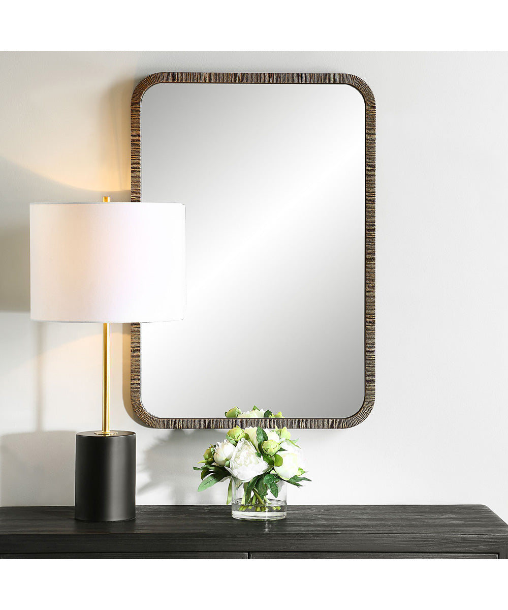 22x32" Wall Mirror in Antique Gold Textured