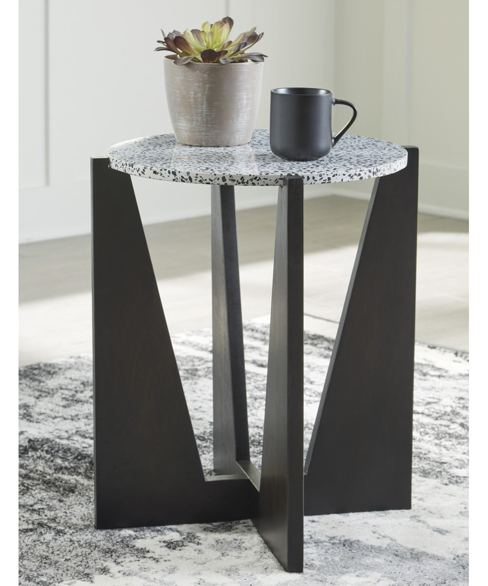 Tellrich Accent Table Black/White