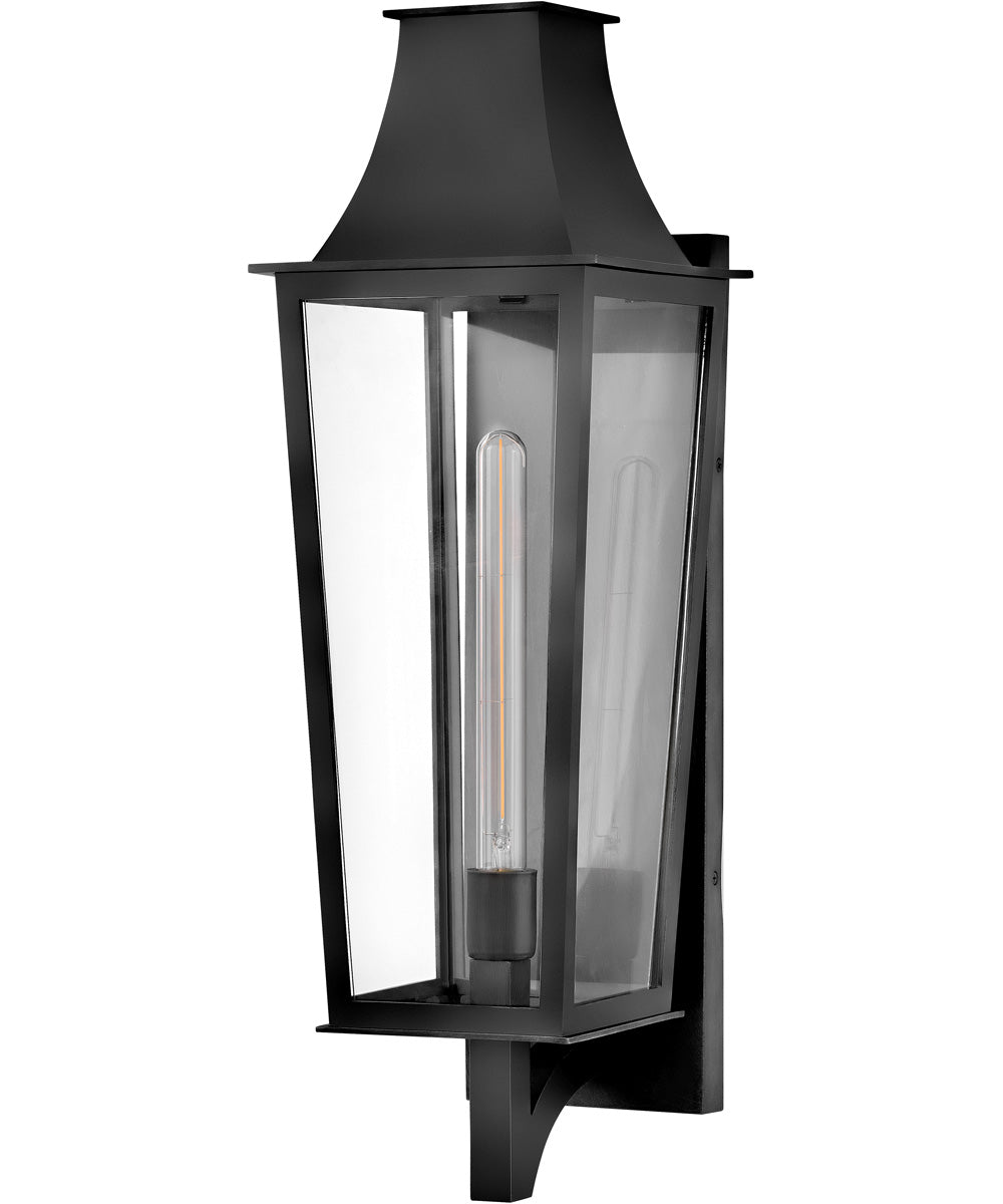 Georgetown Coastal Elements  1-Light Large Wall Mount Lantern in Black