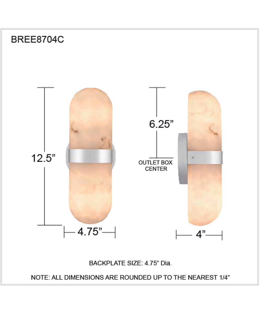 Bree 2-light Wall Sconce Polished Chrome