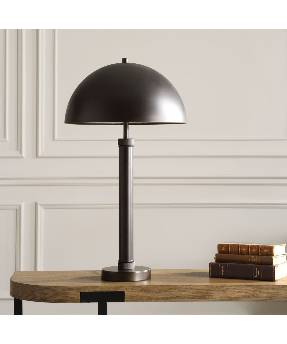 Metal Table Lamp with Metal Dome Shade