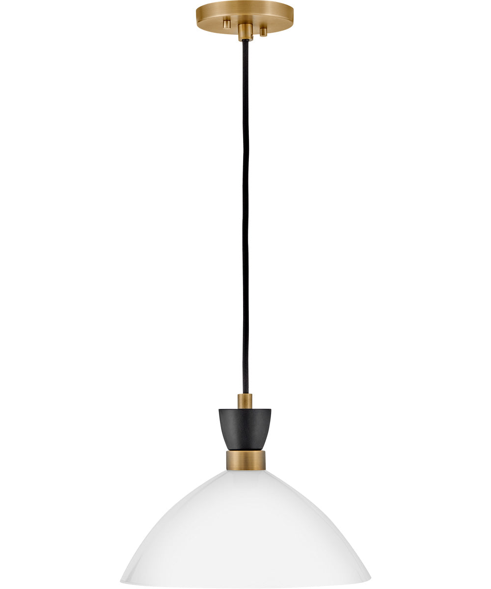 Simon 1-Light Medium Single Light Convertible Pendant in Black