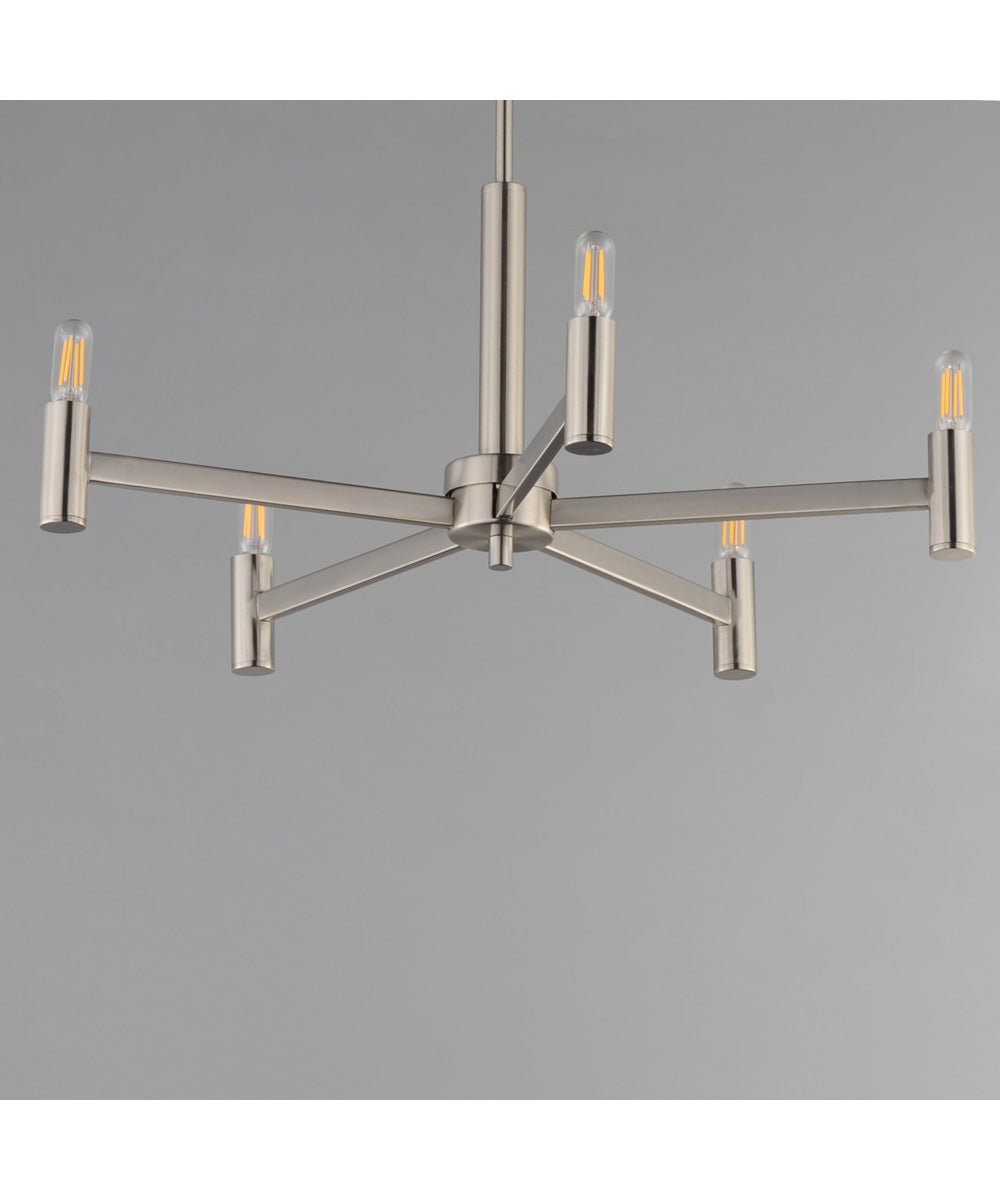 Emana 5-Light Chandelier Satin Nickel