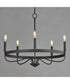 Frankie 5-Light Chandelier Black