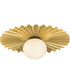 Stevie 1-Light Medium Flush Mount in Lacquered Brass