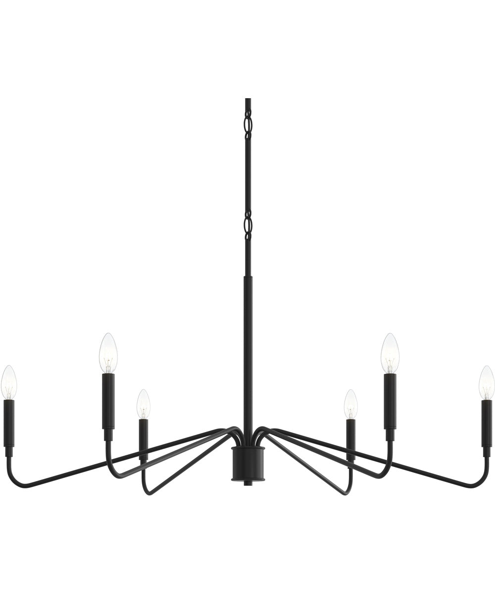 Pilar 6-Light Chandelier Matte Black
