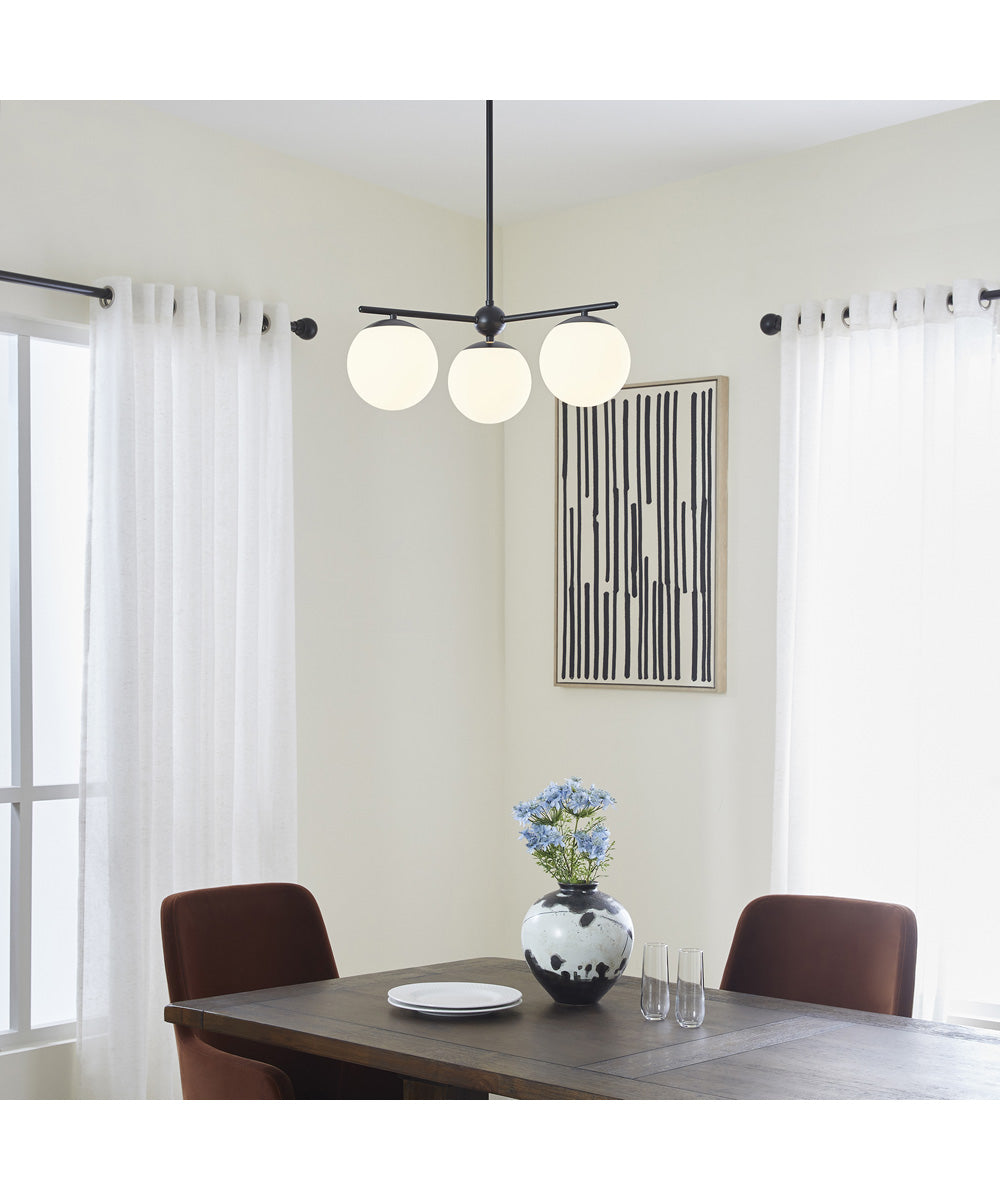 Jasper 3-light Chandelier Matte Black