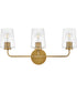 Kline 3-Light Medium Three Light Vanity in Heritage Brass
