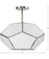 Latham 18 in. 3-Light Flush Mount Brushed Nickel