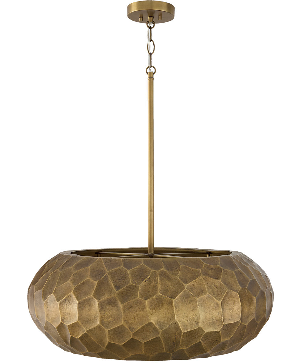 Dorian 4-Light Pendant Burnished Patinaed Brass