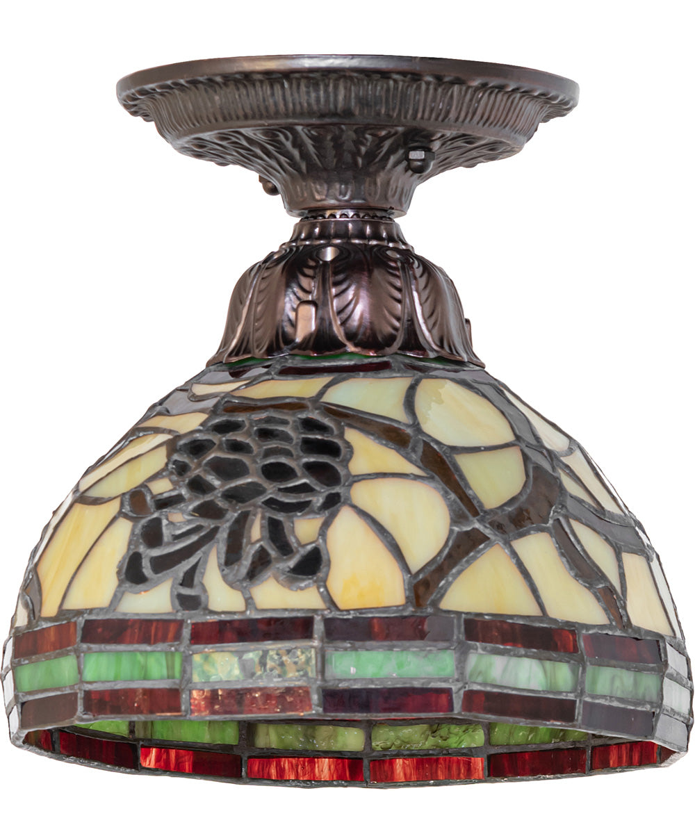 8" Wide Pinecone Flushmount