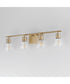 Geode 4-Light Bath Vanity Natural Aged Brass