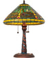 23" High Tiffany Dragonfly Table Lamp Green