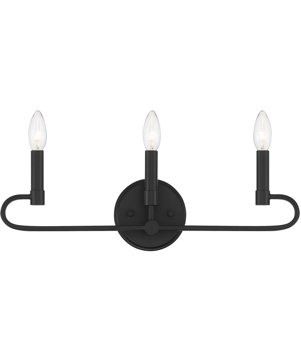 Summit 3 Light Vanity Matte Black