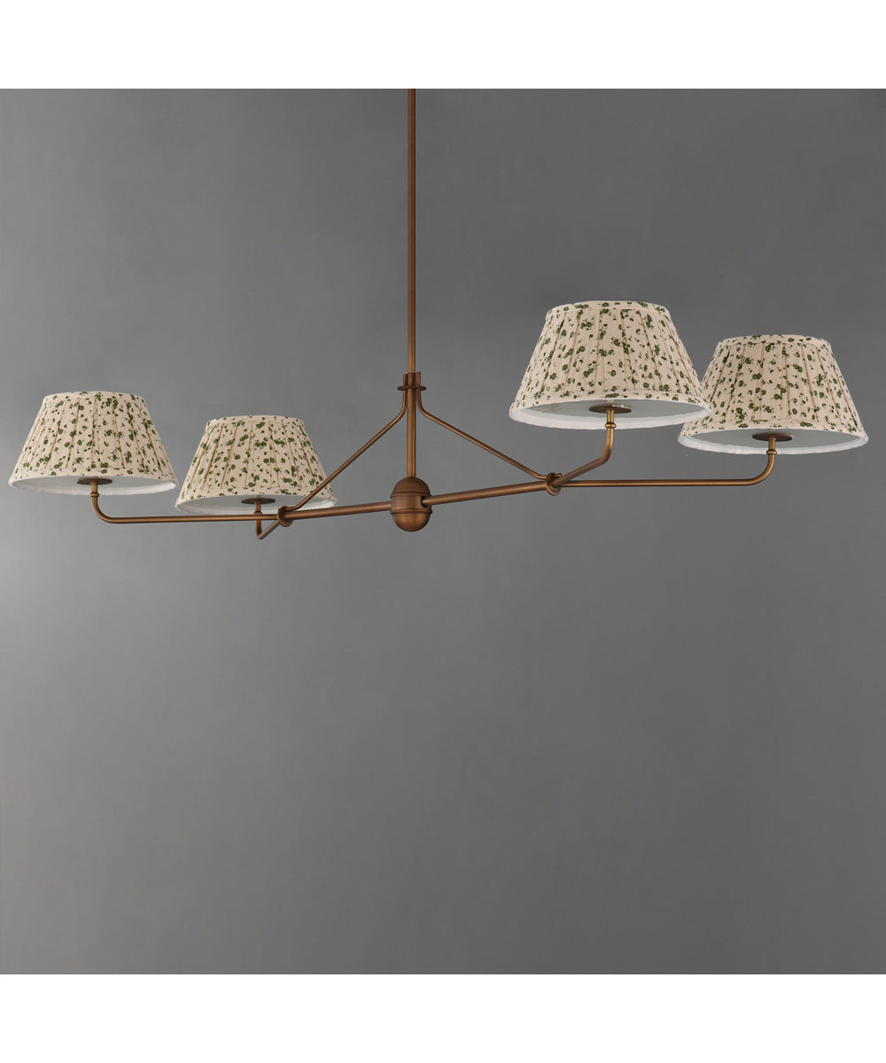 Dunbridge 4-Light Chandelier Weathered Brass