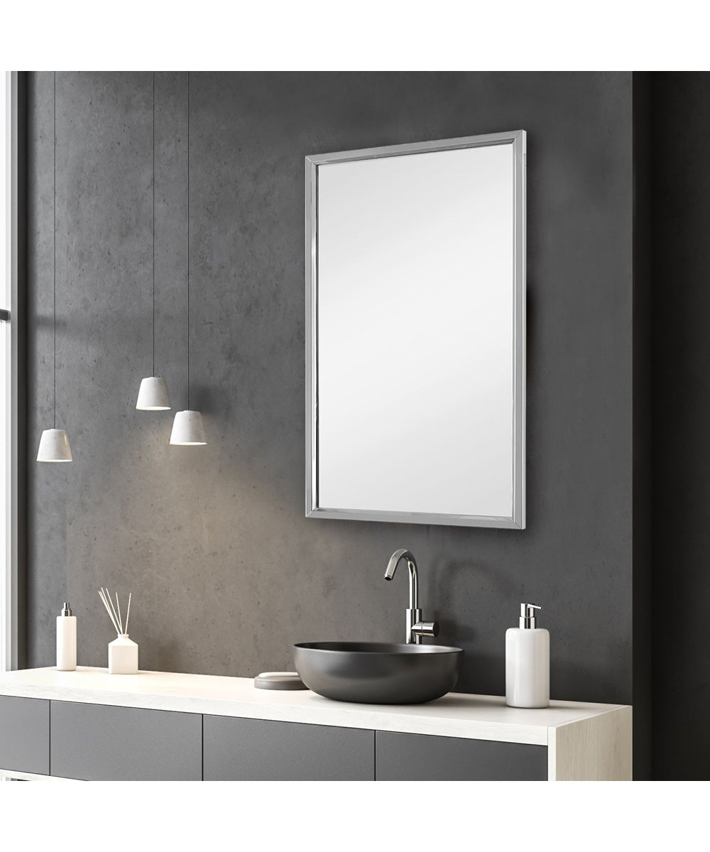18x30" Wall Mirror in Stainless Steel