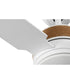 Shaffer II 56 in. 4-Blade Ceiling Fan with Integrated LED Lamped Light Natural Jute Accents Satin White