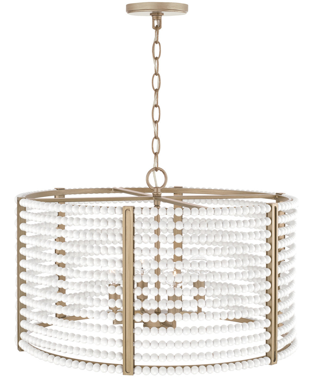 Brynn 4-Light Pendant Aged Brass Painted