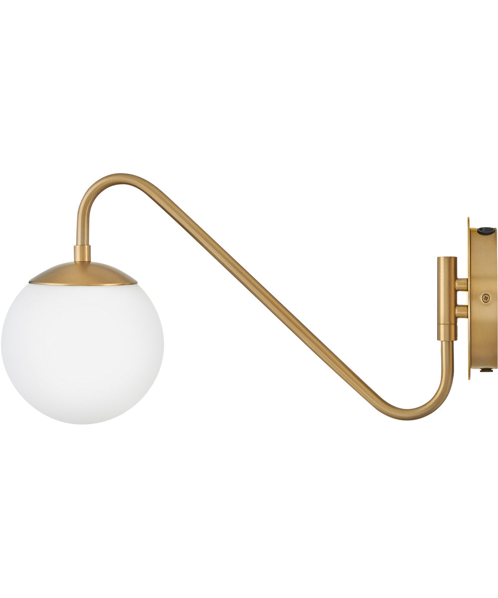 Dottie 1-Light Small Single Light Sconce in Lacquered Brass