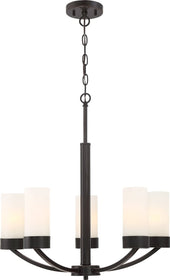 12"W Denver 5-Light Chandelier Mahogany Bronze
