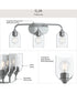Ilia 3-Light Bath Vanity with Clear Glass Shade Polished Chrome
